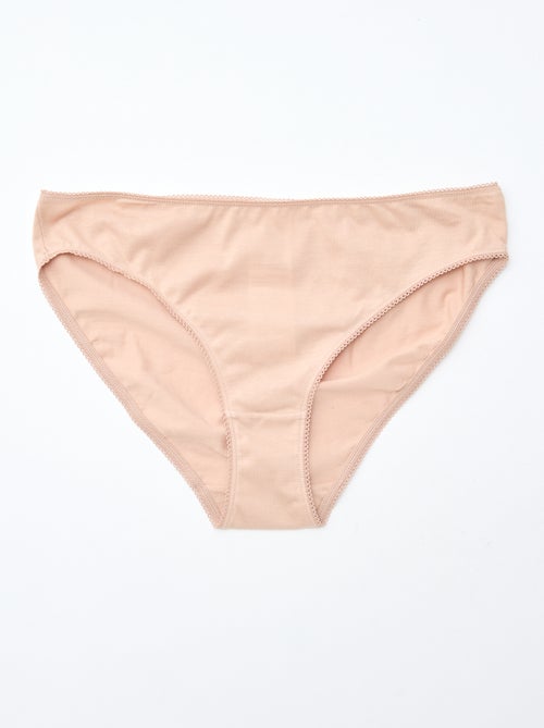 Lot de 5 culottes coton uni - Kiabi