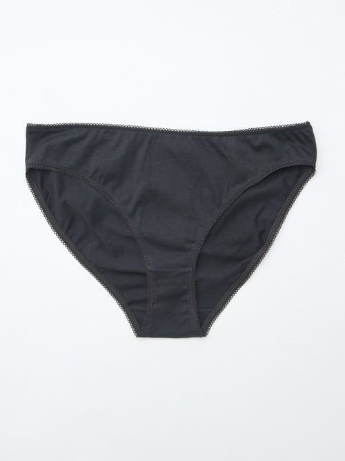 Lot de 5 culottes coton uni - Kiabi