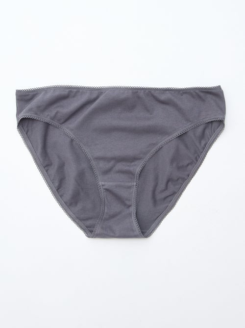 Lot de 5 culottes coton uni - Kiabi