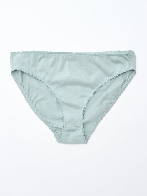 Lot de 5 culottes coton uni - Kiabi