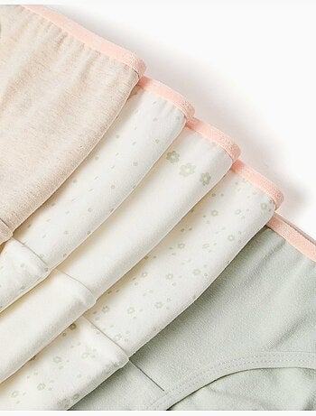 Lot de 5 culottes en coton avec fleurs/pois