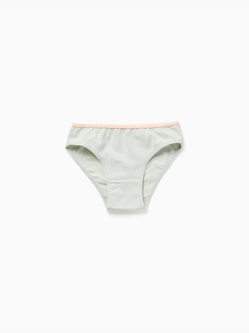 Lot de 5 culottes en coton avec fleurs/pois - Kiabi