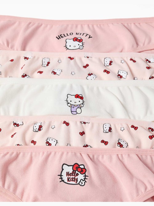 Lot de 5 culottes en coton avec imprimés hello kitty - Kiabi Lot de 5 culottes en coton avec imprimés hello kitty - Kiabi