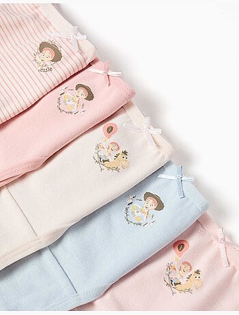 Lot de 5 culottes en coton avec imprimés jessie