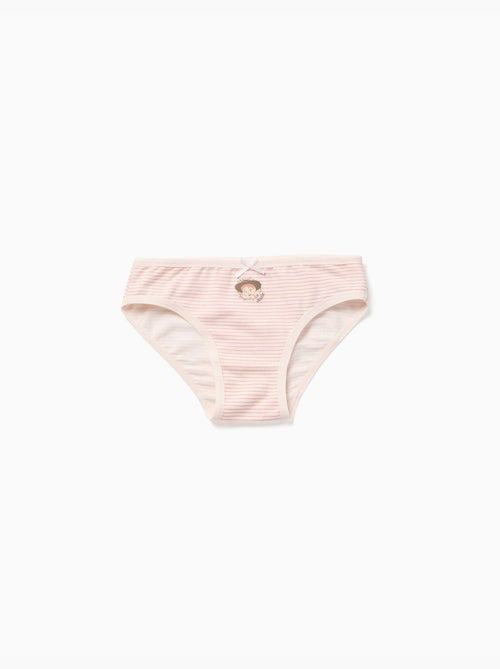 Lot de 5 culottes en coton avec imprimés jessie - Kiabi Lot de 5 culottes en coton avec imprimés jessie - Kiabi