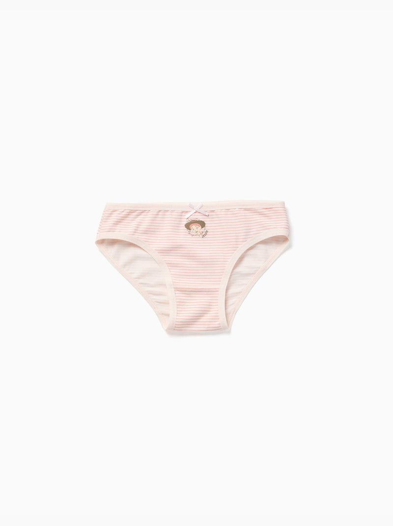 Lot de 5 culottes en coton avec imprimés jessie Rose/Blanc - Kiabi