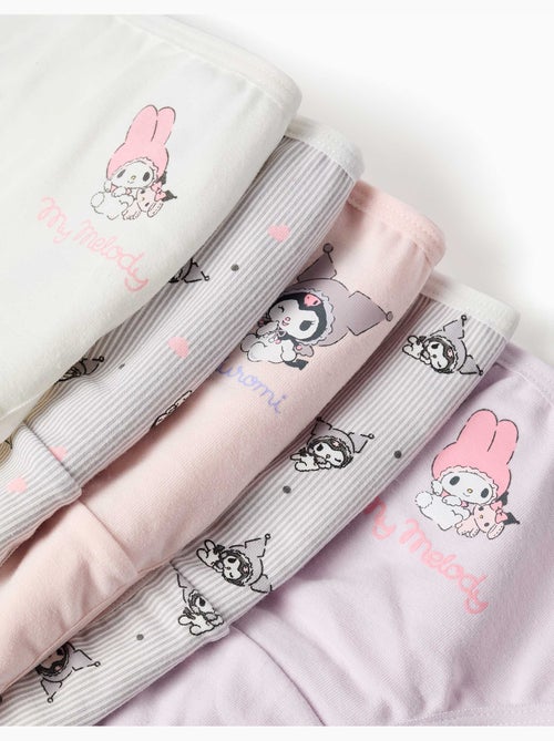 Lot de 5 culottes en coton avec imprimés kuromi - Kiabi Lot de 5 culottes en coton avec imprimés kuromi - Kiabi