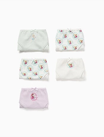Lot de 5 culottes en coton avec imprimés la reine des neiges