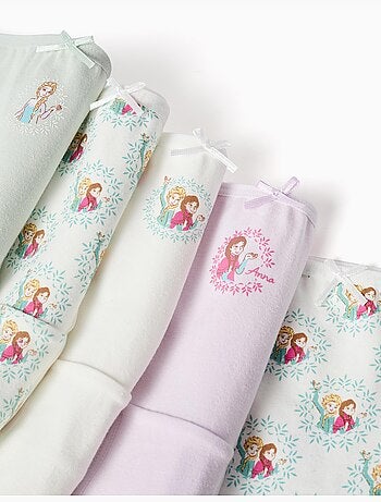 Lot de 5 culottes en coton avec imprimés la reine des neiges