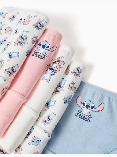 Lot de 5 culottes en coton avec imprimés Stitch - Kiabi