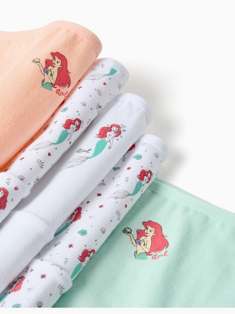 Lot de 5 culottes en coton avec la Petite Sirène Orange corail - Kiabi