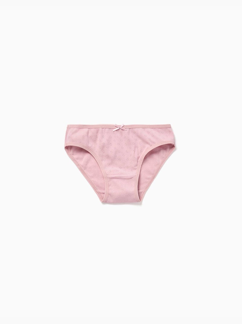 Lot de 5 culottes en coton Rose/Jaune - Kiabi