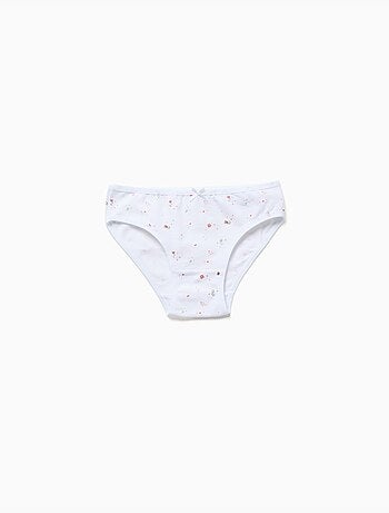 Lot de 5 culottes en coton unies/à fleurs