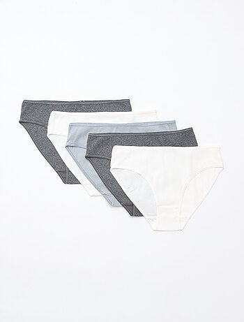 Lot de 5 culottes en maille côtelée