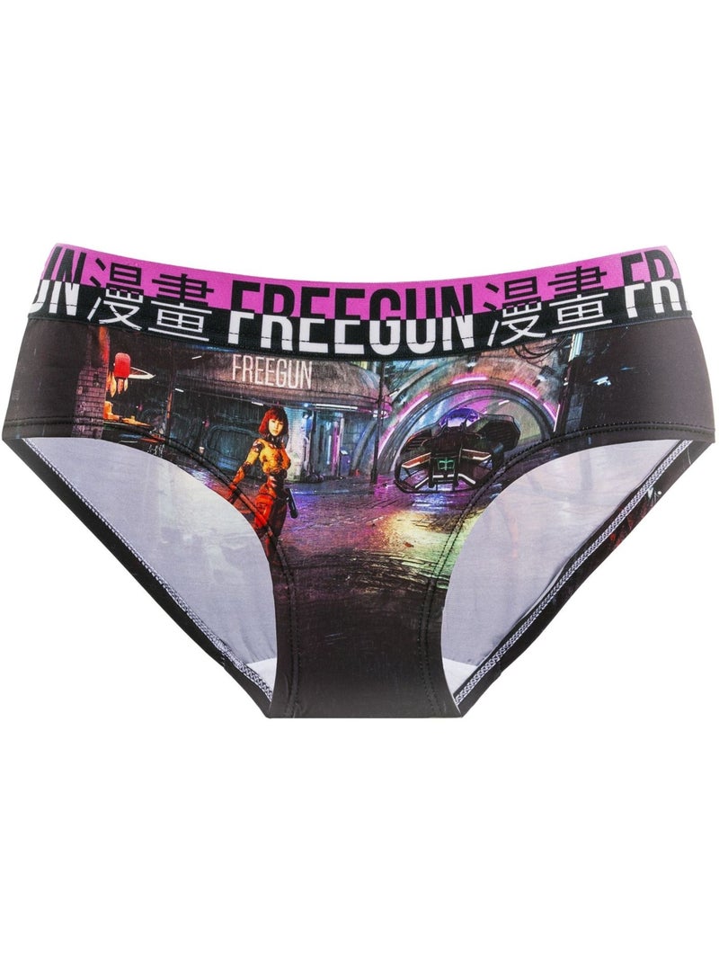 Lot de 5 culottes fille fantasy freegun Violet - Kiabi