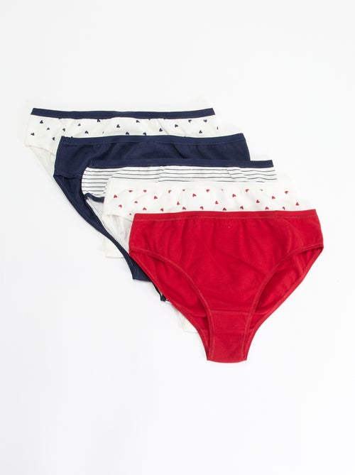 Lot de 5 culottes imprimées - Kiabi