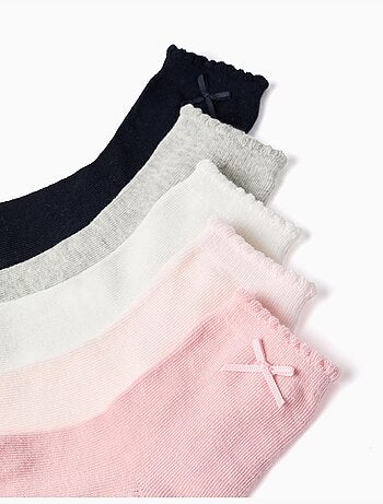 Lot de 5 paires de chaussettes avec tiges ondulées