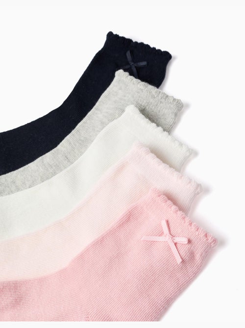 Lot de 5 paires de chaussettes avec tiges ondulées - Kiabi