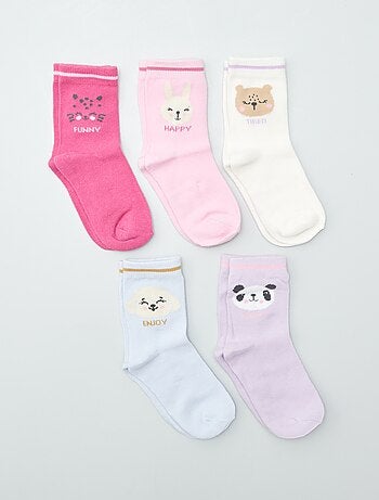 Lot de 5 paires de chaussettes colorées
