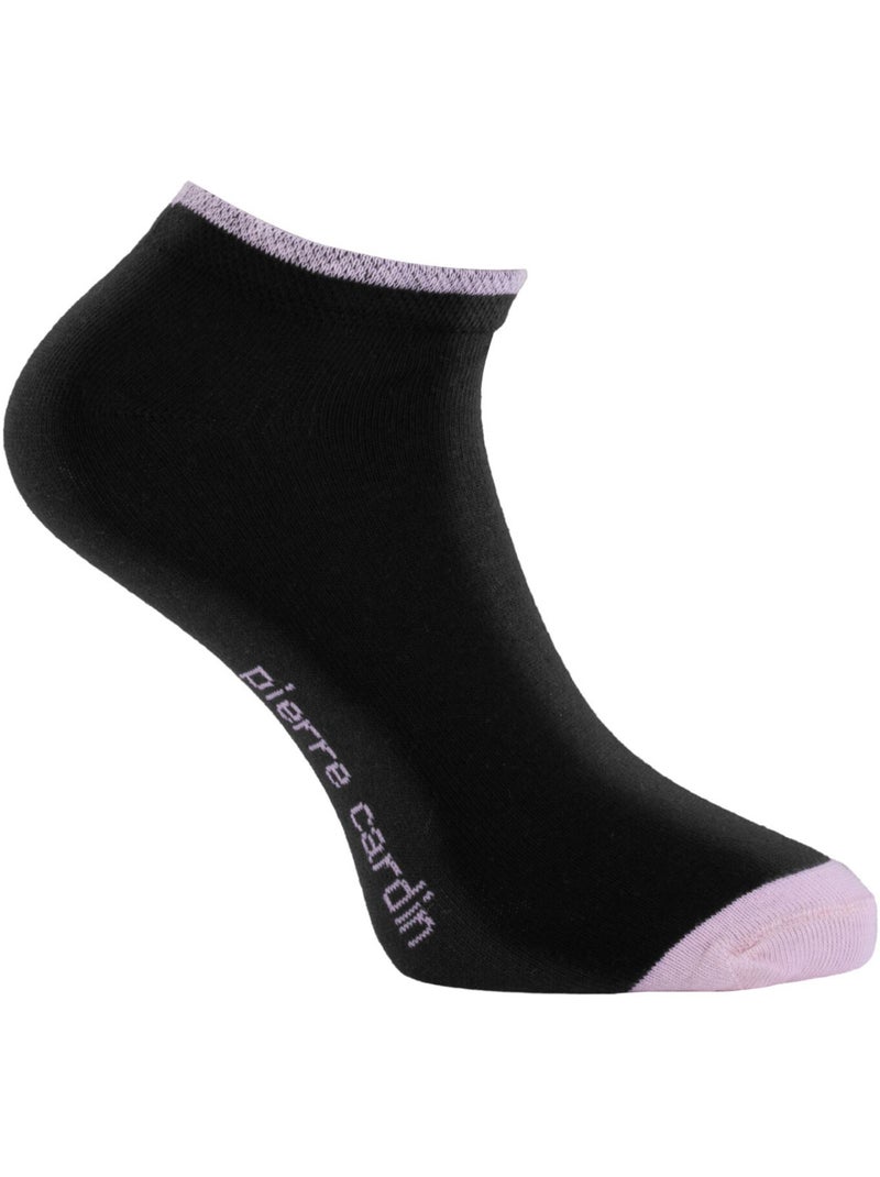 Lot de 5 paires de chaussettes courtes femme à motif  pack b pierre cardin Rose - Kiabi