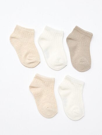 Lot de 5 paires de chaussettes en maille côtelée