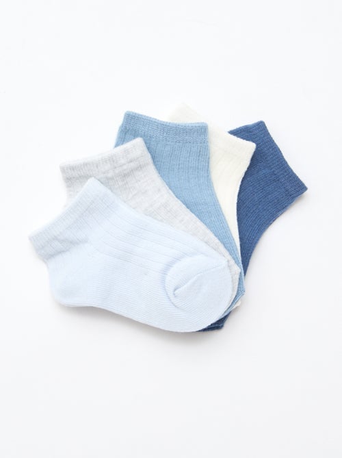 Lot de 5 paires de chaussettes en maille côtelée - Kiabi