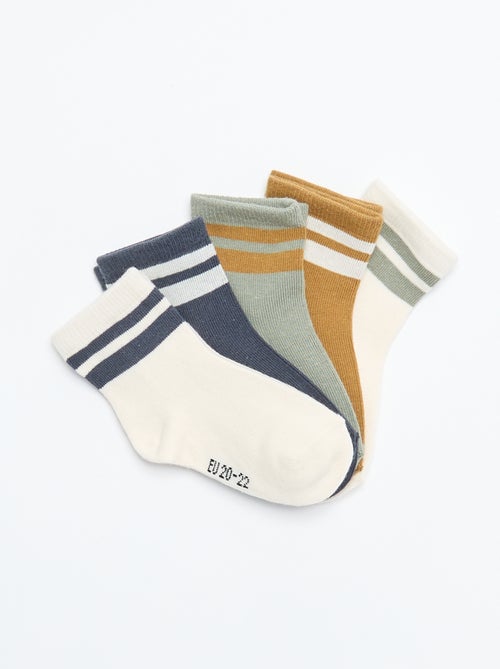 Lot de 5 paires de chaussettes en maille stretch - Kiabi