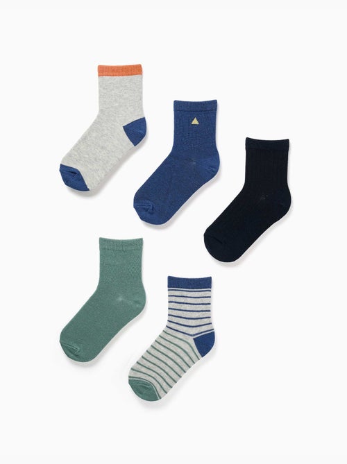 Lot de 5 paires de chaussettes fantaisie - Kiabi
