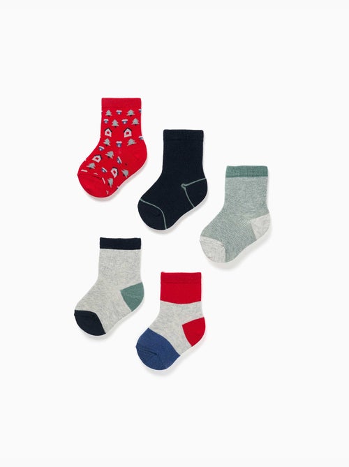 Lot de 5 paires de chaussettes fantaisie - Kiabi