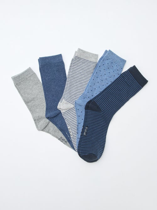 Lot de 5 paires de chaussettes fantaisies - Kiabi