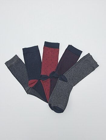 Chaussettes fantaisie homme Chaussettes originales rouge Kiabi