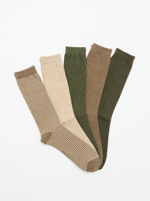 Lot de 5 paires de chaussettes fantaisies - Kiabi