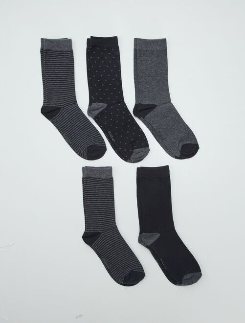 Lot de 5 paires de chaussettes fantaisies - Kiabi