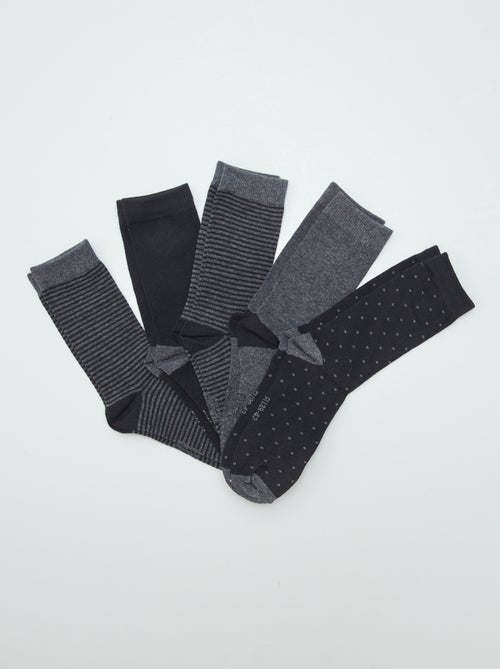 Lot de 5 paires de chaussettes fantaisies - Kiabi