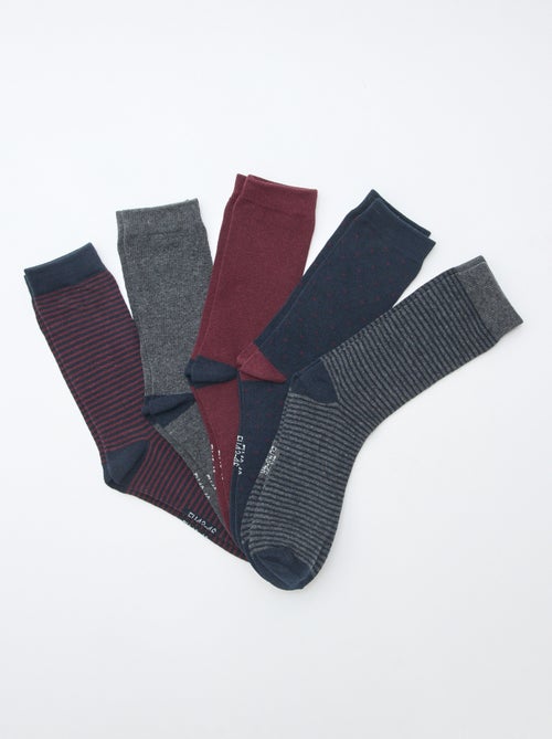 Lot de 5 paires de chaussettes fantaisies - Kiabi