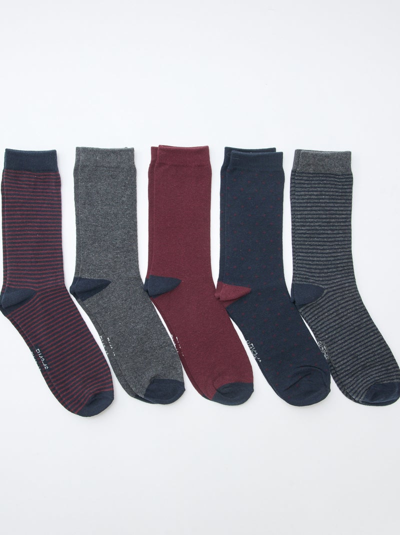 Lot de 5 paires de chaussettes fantaisies Vert - Kiabi