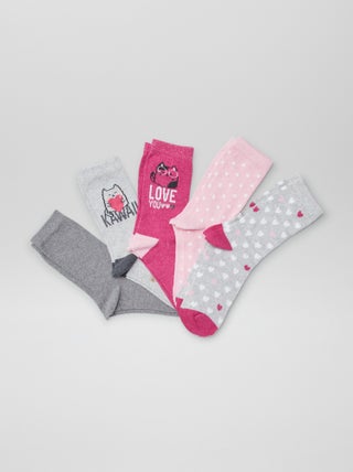 Lot de 5 paires de chaussettes imprimées