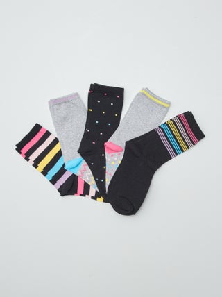 Lot de 5 paires de chaussettes imprimées