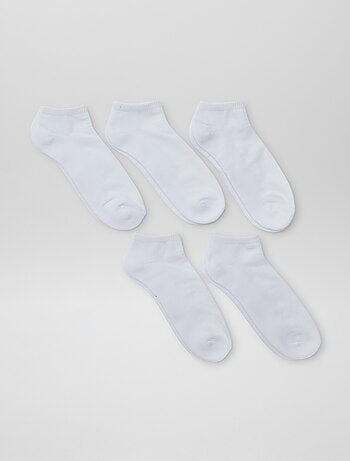 Lot de 5 paires de chaussettes invisibles