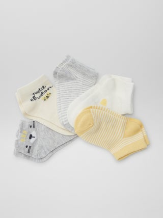 Lot de 5 paires de chaussettes invisibles