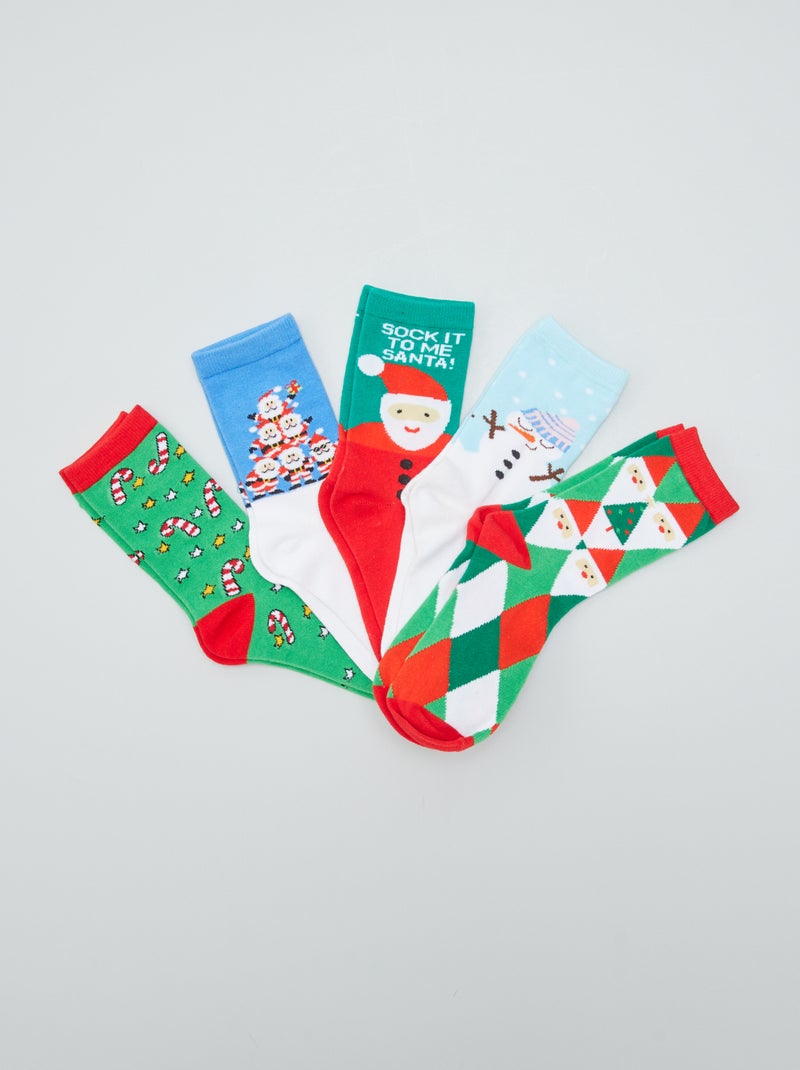 Lot de 5 paires de chaussettes Multicolore - Kiabi