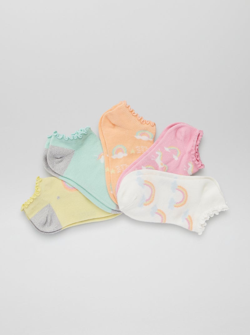 Lot de 5 paires de chaussettes Rose - Kiabi