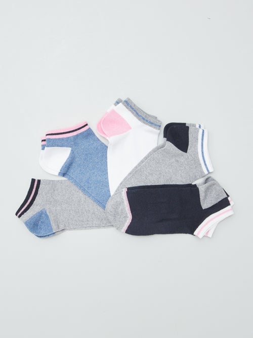 Lot de 5 paires de chaussettes socquettes - Kiabi