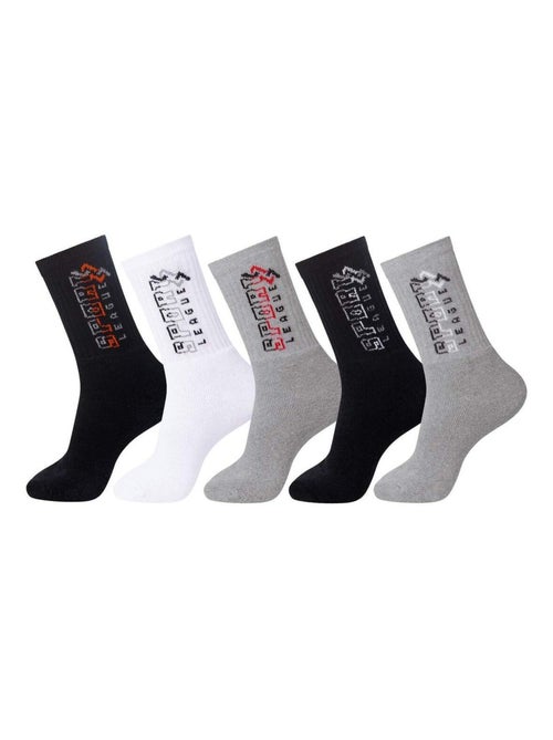 Lot de 5 Paires de Chaussettes Sport   - ATLAS FOR MEN - Kiabi