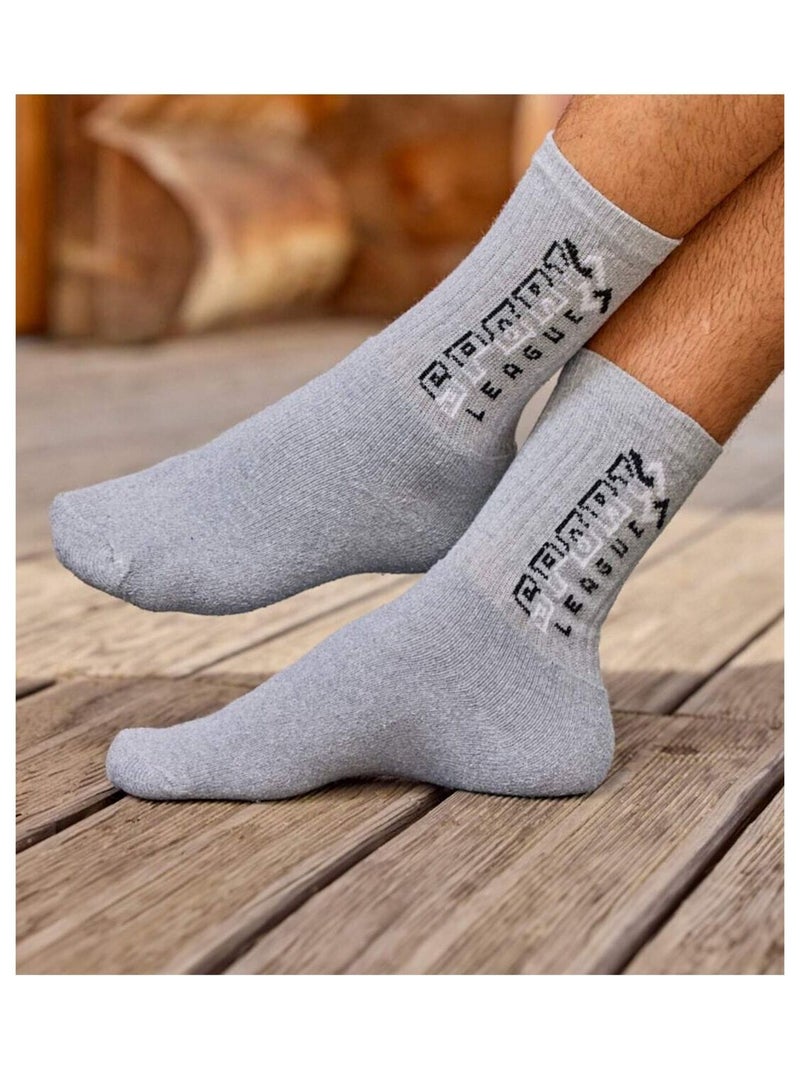 Lot de 5 Paires de Chaussettes Sport   - ATLAS FOR MEN Blanc Gris Noir - Kiabi