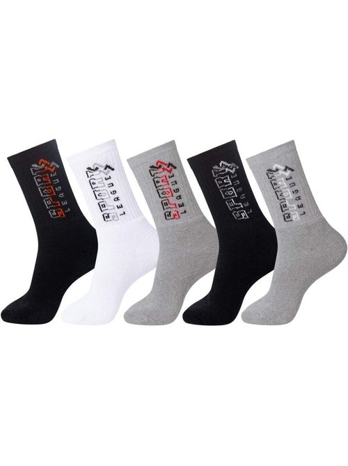 Lot de 5 paires de chaussettes sport - atlas for men - Kiabi Lot de 5 paires de chaussettes sport - atlas for men - Kiabi