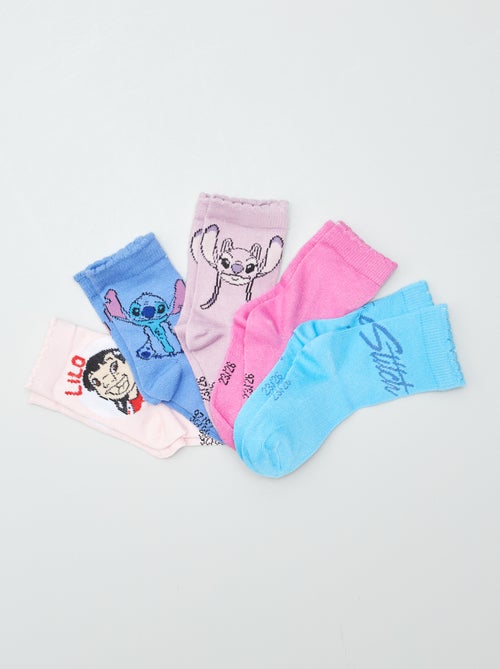 Lot de 5 paires de chaussettes 'Stitch' de 'Disney' - Kiabi