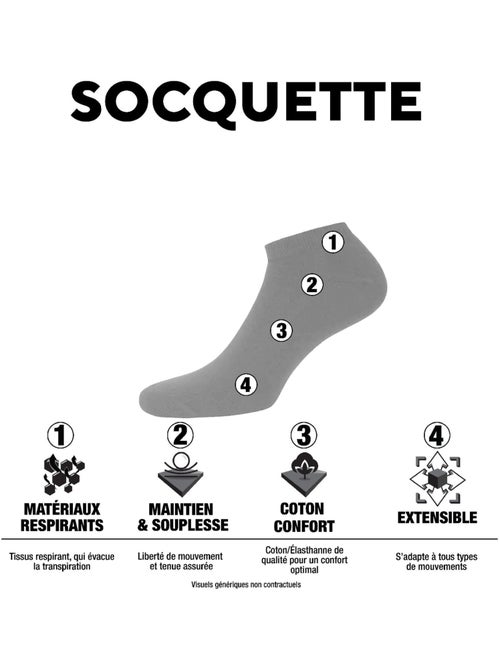 Lot de 5 paires de chaussettes tiges courtes rayées modèle pc 0373 pierre cardin - Kiabi