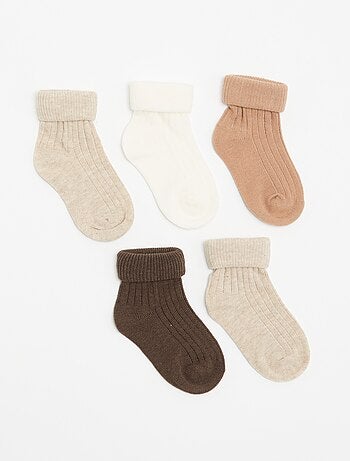 Lot de 5 paires de chaussettes unies