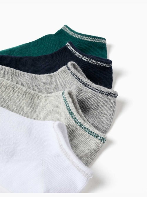 Lot de 5 paires de socquettes à rayures - Kiabi